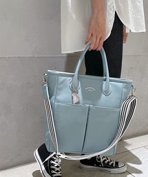 Samantha Thavasa | フロントポケット レザートートバッグ 大サイズ(トートバッグ)