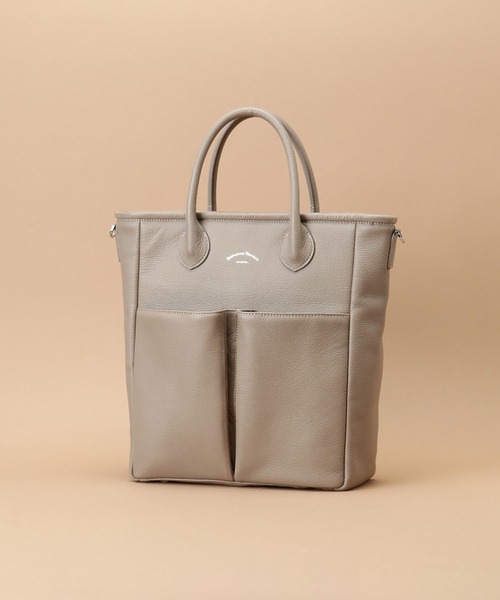 Samantha Thavasa（サマンサタバサ）の「フロントポケット レザートートバッグ 大サイズ（トートバッグ・レディース・カーキ/ブラック/ライトブルー/ペールイエロー/グレイッシュベージュ・FREE）」の20枚目の写真