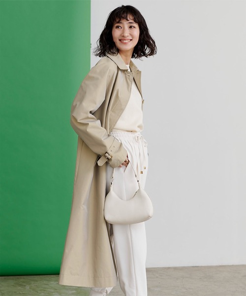 UR'S（ユアーズ）の「ｼｬﾝﾌﾞﾚｰｽﾃﾝｶﾗｰｺｰﾄ（ステンカラーコート・レディース・ベージュ/ミント/ブルーグレー・M）」の3枚目の写真