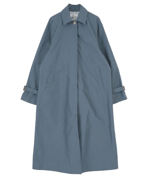 UR'S（ユアーズ）の「ｼｬﾝﾌﾞﾚｰｽﾃﾝｶﾗｰｺｰﾄ（ステンカラーコート・レディース・ベージュ/ミント/ブルーグレー・M）」の2枚目の写真