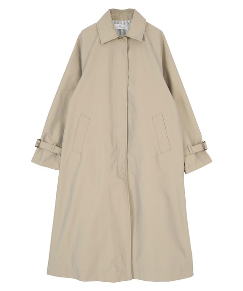 UR'S（ユアーズ）の「ｼｬﾝﾌﾞﾚｰｽﾃﾝｶﾗｰｺｰﾄ（ステンカラーコート・レディース・ベージュ/ミント/ブルーグレー・M）」の4枚目の写真