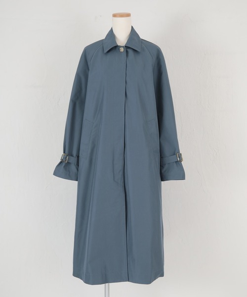 UR'S（ユアーズ）の「ｼｬﾝﾌﾞﾚｰｽﾃﾝｶﾗｰｺｰﾄ（ステンカラーコート・レディース・ベージュ/ミント/ブルーグレー・M）」の12枚目の写真