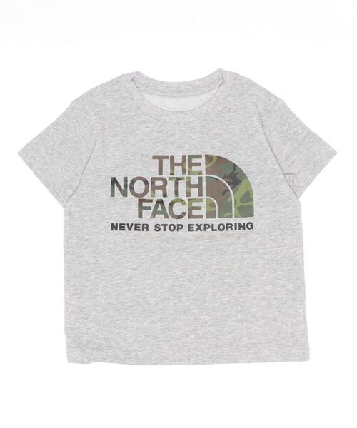 THE NORTH FACE（ザノースフェイス）の「THE NORTH FACE/ザ・ノース・フェイス/S/S CAMO LOGO T/ショートスリーブカモロゴティ/KIDS/ｷｯｽﾞ/NTJ32253/S/S CAMO LOGO T（Tシャツ/カットソー・キッズ・ブラック/グレー/ホワイト・150cm/100cm/110cm/130cm/140cm/120cm）」の3枚目の写真