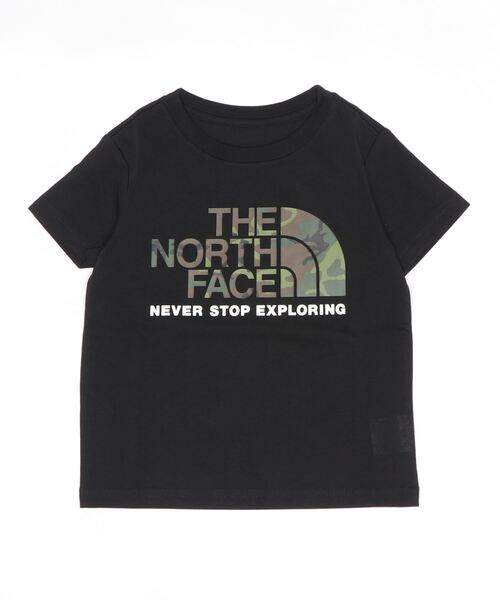 THE NORTH FACE（ザノースフェイス）の「THE NORTH FACE/ザ・ノース・フェイス/S/S CAMO LOGO T/ショートスリーブカモロゴティ/KIDS/ｷｯｽﾞ/NTJ32253/S/S CAMO LOGO T（Tシャツ/カットソー・キッズ・ブラック/グレー/ホワイト・150cm/100cm/110cm/130cm/140cm/120cm）」の2枚目の写真