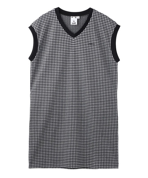 X-girl（エックスガール）の「GINGHAM EASY DRESS（ワンピース・レディース・ブラック/ベージュ/ライトブルー・M/S）」の10枚目の写真