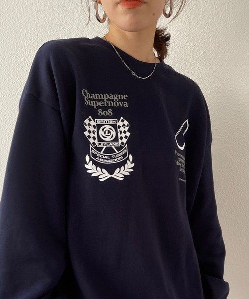wee9s(ウィークス)の「over size winner sweat / オーバーサイズウィナースウェット(スウェット・レディース・ホワイト/ネイビー・FREE)」の21枚目の写真