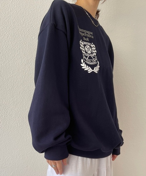wee9s(ウィークス)の「over size winner sweat / オーバーサイズウィナースウェット(スウェット・レディース・ホワイト/ネイビー・FREE)」の16枚目の写真
