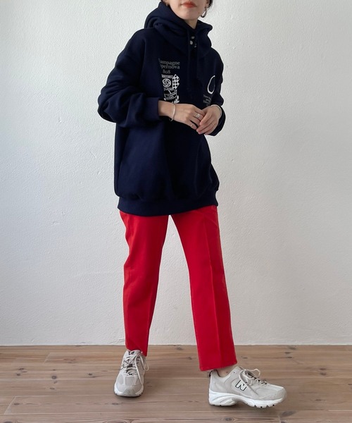 wee9s(ウィークス)の「over size winner sweat / オーバーサイズウィナースウェット(スウェット・レディース・ホワイト/ネイビー・FREE)」の22枚目の写真
