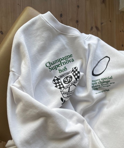 wee9s(ウィークス)の「over size winner sweat / オーバーサイズウィナースウェット(スウェット・レディース・ホワイト/ネイビー・FREE)」の8枚目の写真