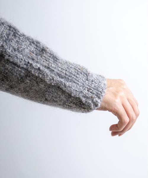 UNDECORATED(アンデコレイテッド)の「UNDECORATED アンデコレイテッド / Gradation Wool Top グラデーション ウールトップス オーバサイズニット / UDF22805(ニット/セーター・メンズ・イエロー/ブラック・0/2)」の21枚目の写真