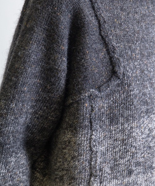 UNDECORATED(アンデコレイテッド)の「UNDECORATED アンデコレイテッド / Gradation Wool Top グラデーション ウールトップス オーバサイズニット / UDF22805(ニット/セーター・メンズ・イエロー/ブラック・0/2)」の20枚目の写真