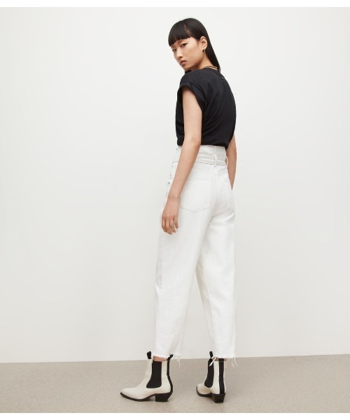 ALLSAINTS（オールセインツ）の「SAMMY HIGH-RISE PAPERBAG JEANS | SAMMY ハイライズ ペーパーバッグ ジーンズ（デニムパンツ・レディース・ホワイト・8/4/6/2）」の6枚目の写真
