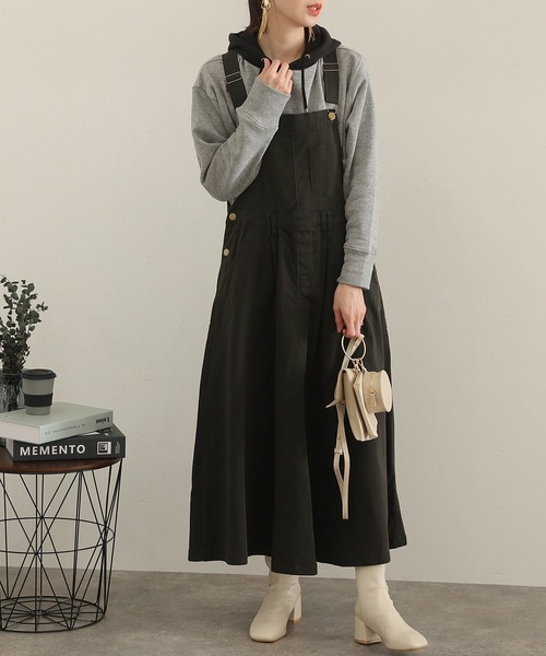 EVISU サロペットスカート atelier SOMETHING 2WAY LACE UP SALOPETTE SKIRT/レースアップ