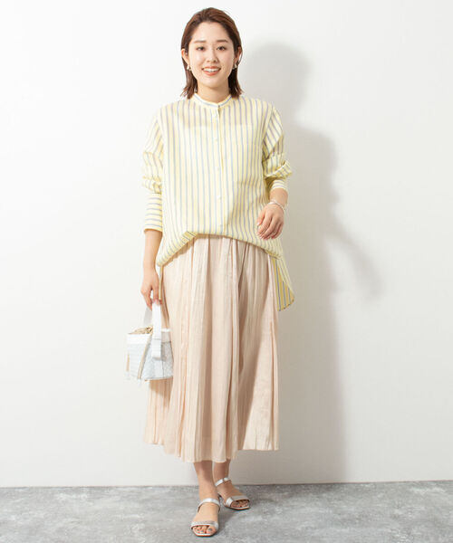 NOLLEY’S Sophi（ノーリーズソフィ）の「割繊プリーツスカート（スカート・レディース・ベージュ/サックスブルー・38/36）」の10枚目の写真