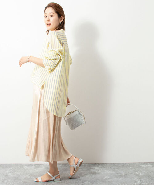 NOLLEY’S Sophi（ノーリーズソフィ）の「割繊プリーツスカート（スカート・レディース・ベージュ/サックスブルー・38/36）」の8枚目の写真