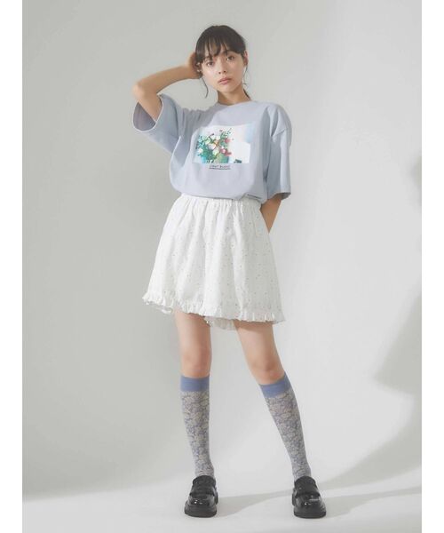 merry jenny（メリージェニー）の「CHAT BLANK Tee（Tシャツ/カットソー・レディース・オフホワイト/ブラック/ブルー・FREE）」の4枚目の写真