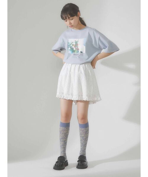 merry jenny（メリージェニー）の「CHAT BLANK Tee（Tシャツ/カットソー・レディース・オフホワイト/ブラック/ブルー・FREE）」の12枚目の写真