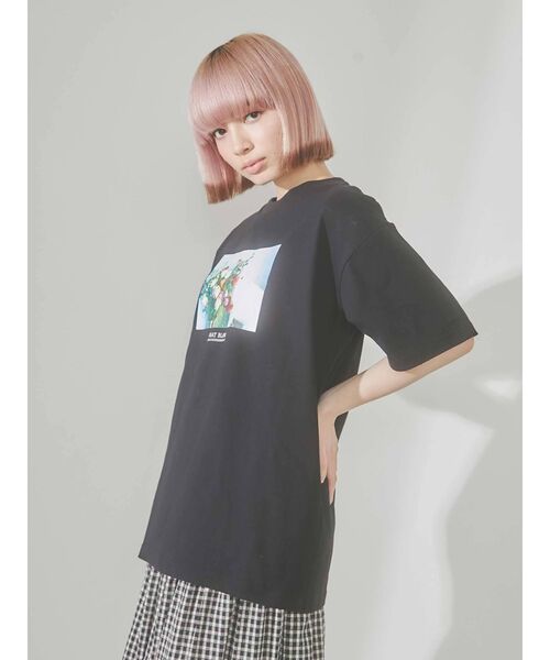 merry jenny（メリージェニー）の「CHAT BLANK Tee（Tシャツ/カットソー・レディース・オフホワイト/ブラック/ブルー・FREE）」の14枚目の写真