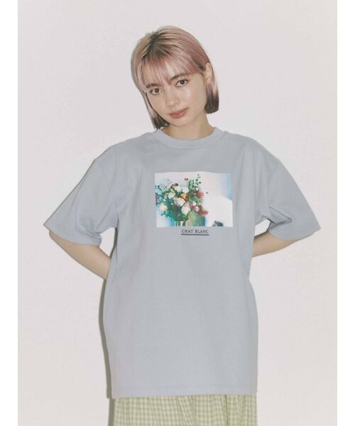 merry jenny（メリージェニー）の「CHAT BLANK Tee（Tシャツ/カットソー・レディース・オフホワイト/ブラック/ブルー・FREE）」の16枚目の写真