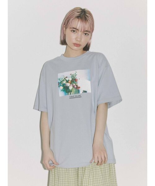 merry jenny（メリージェニー）の「CHAT BLANK Tee（Tシャツ/カットソー・レディース・オフホワイト/ブラック/ブルー・FREE）」の17枚目の写真