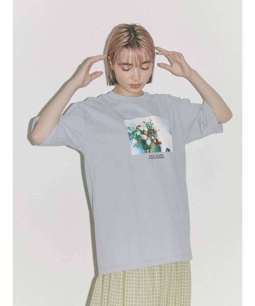 merry jenny（メリージェニー）の「CHAT BLANK Tee（Tシャツ/カットソー・レディース・オフホワイト/ブラック/ブルー・FREE）」の18枚目の写真