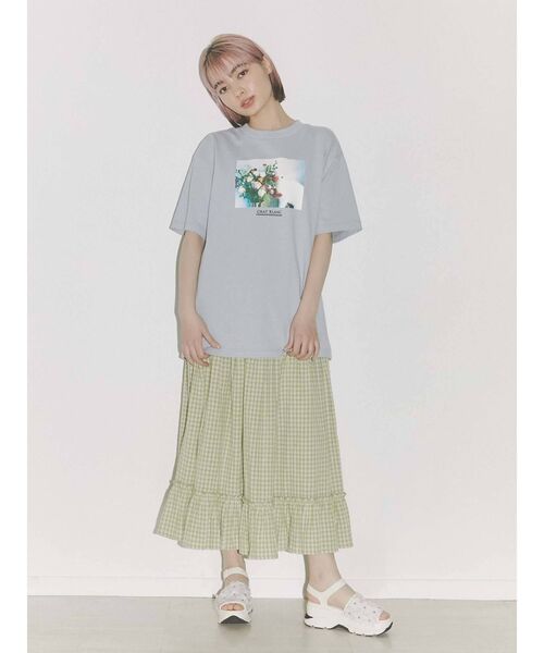 merry jenny（メリージェニー）の「CHAT BLANK Tee（Tシャツ/カットソー・レディース・オフホワイト/ブラック/ブルー・FREE）」の21枚目の写真