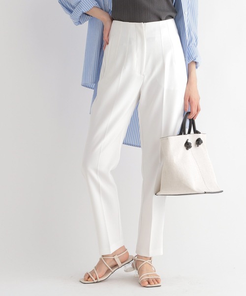 かお Andemiu（アンデミュウ）の「ハイライズテーパードパンツ275797