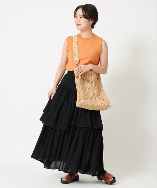 U by SPICK&SPAN(ユーバイスピックアンドスパン)の「ランダムティアードスカート◆(スカート・レディース・ブラック/ホワイト・36/38)」の16枚目の写真