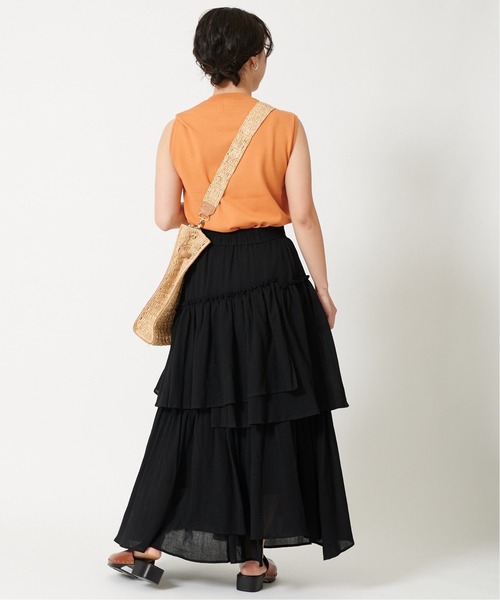 U by SPICK&SPAN(ユーバイスピックアンドスパン)の「ランダムティアードスカート◆(スカート・レディース・ブラック/ホワイト・36/38)」の10枚目の写真