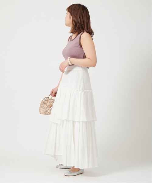 U by SPICK&SPAN(ユーバイスピックアンドスパン)の「ランダムティアードスカート◆(スカート・レディース・ブラック/ホワイト・36/38)」の12枚目の写真