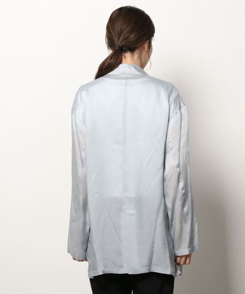 PROVOKE （プロヴォーク）の「provoke/プロヴォーク  cupra tailered jacket（ブルゾン・レディース・サックスブルー・FREE）」の3枚目の写真