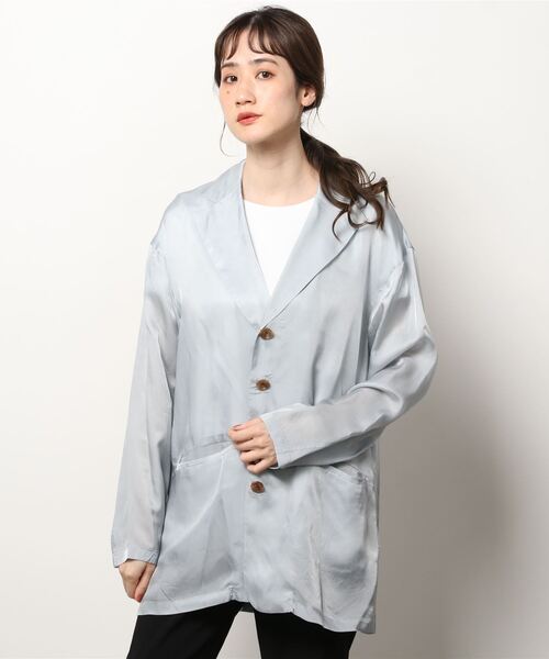 PROVOKE （プロヴォーク）の「provoke/プロヴォーク  cupra tailered jacket（ブルゾン・レディース・サックスブルー・FREE）」の9枚目の写真