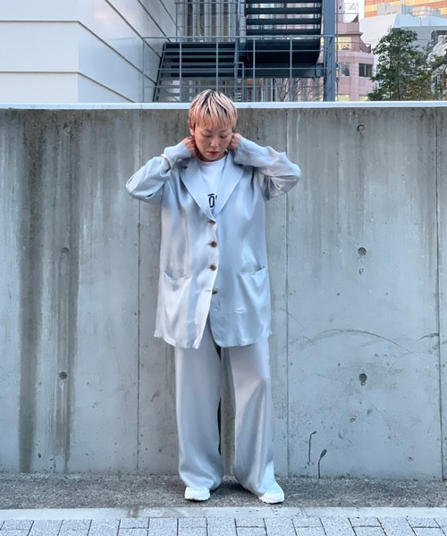 PROVOKE （プロヴォーク）の「provoke/プロヴォーク  cupra tailered jacket（ブルゾン・レディース・サックスブルー・FREE）」の7枚目の写真