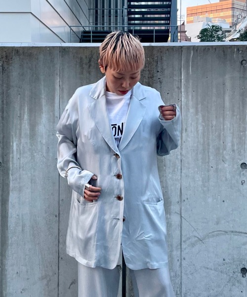 PROVOKE （プロヴォーク）の「provoke/プロヴォーク  cupra tailered jacket（ブルゾン・レディース・サックスブルー・FREE）」の5枚目の写真