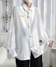 【FVLMEN】logoprint longsleeve shirt/ロゴプリント ロングスリーブ シャツ