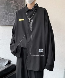 【FVLMEN】logoprint longsleeve shirt/ロゴプリント ロングスリーブ シャツ
