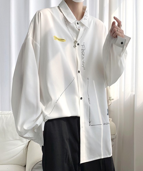 FVLMEN（フルメン）の「【FVLMEN】logoprint longsleeve shirt/ロゴプリント ロングスリーブ シャツ（シャツ/ブラウス・メンズ・ホワイト/ブラック/ブルー・MEDIUM/LARGE/X-LARGE）」の9枚目の写真