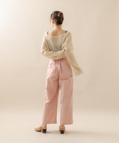 mline（エムライン）の「[mline] メッシュトップス（Tシャツ/カットソー・レディース・ベージュ/ブラウン・FREE）」の8枚目の写真