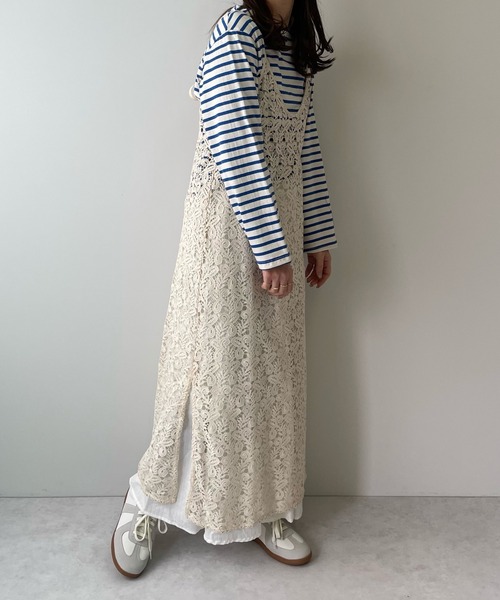 LE MORE（リモア）の「コットンマキシティアードスカート（スカート・レディース・アイボリー/ブラック・FREE）」の17枚目の写真