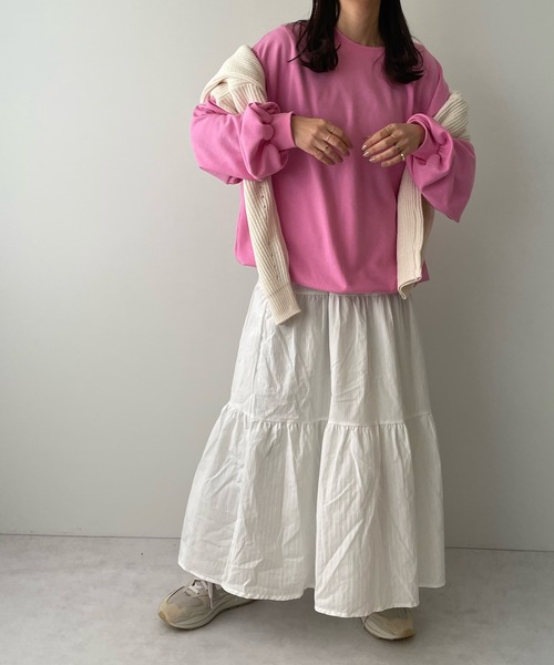 LE MORE（リモア）の「コットンマキシティアードスカート（スカート・レディース・アイボリー/ブラック・FREE）」の18枚目の写真