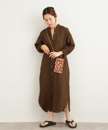 FRAMeWORK | 後染めフレンチリネンシャツワンピース◆(シャツワンピース)