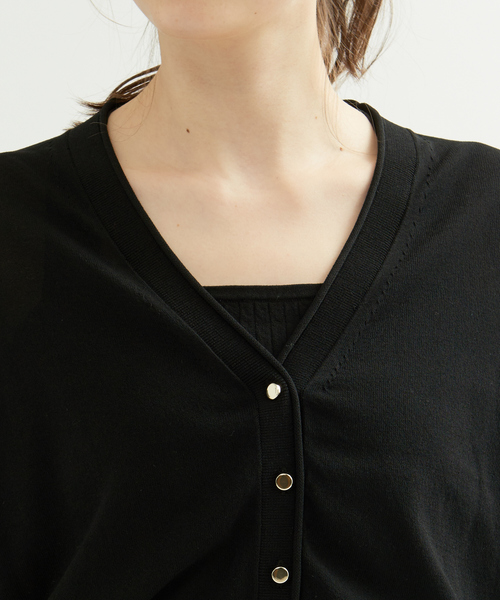 Rouge vif Anna（ルージュヴィフアンナ）の「アンサンブルニット（カーディガン/ボレロ・レディース・ベージュ/レッド/ブラック・フリー）」の19枚目の写真