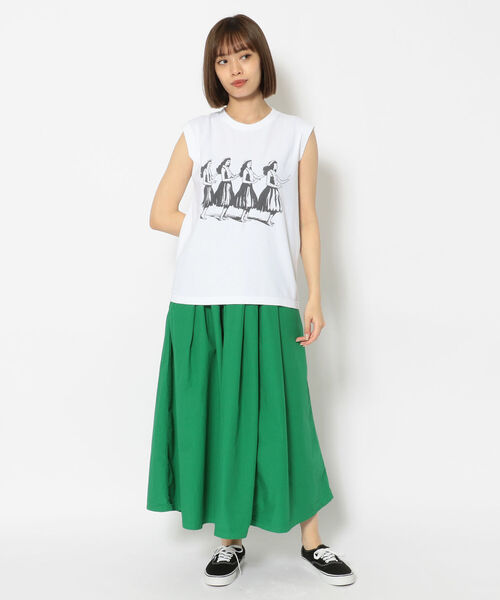 FUNG（ファング）の「FUNG/ファング　Sleeveless T hulagirls　スリーブレスティー　”フラガール”（タンクトップ・レディース・ホワイト・SMALL）」の4枚目の写真