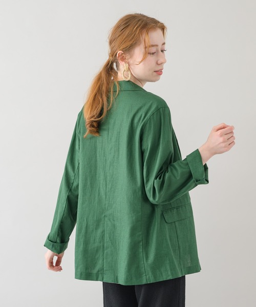 Paradise Picnic（パラダイスピクニック）の「コーティングウォッシュジャケット（テーラードジャケット・レディース・ベージュ/グリーン・FREE）」の16枚目の写真