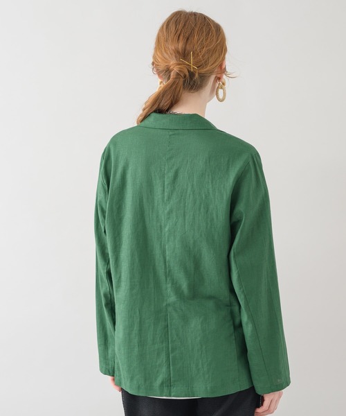 Paradise Picnic（パラダイスピクニック）の「コーティングウォッシュジャケット（テーラードジャケット・レディース・ベージュ/グリーン・FREE）」の13枚目の写真