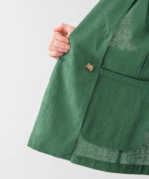 Paradise Picnic（パラダイスピクニック）の「コーティングウォッシュジャケット（テーラードジャケット・レディース・ベージュ/グリーン・FREE）」の6枚目の写真