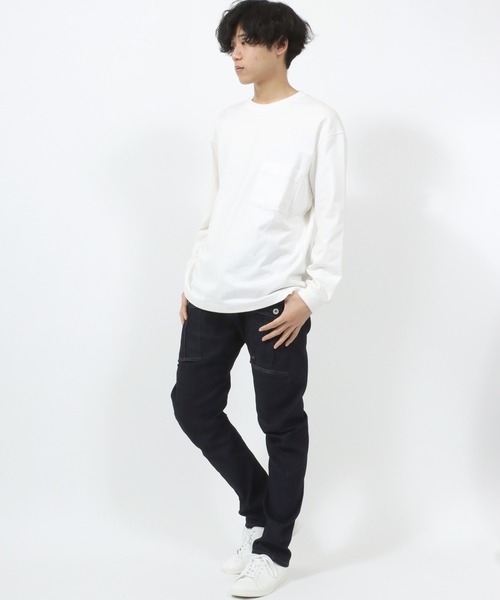 EDWIN(エドウィン)の「JEANISM EDWIN/エドウィン 立体裁断 デニム ストレッチ ヘリクルーカーゴパンツ(カーゴパンツ・メンズ・ネイビー/ブルー/ダークインディゴブルー・32inch/30inch/28inch/34inch)」の13枚目の写真