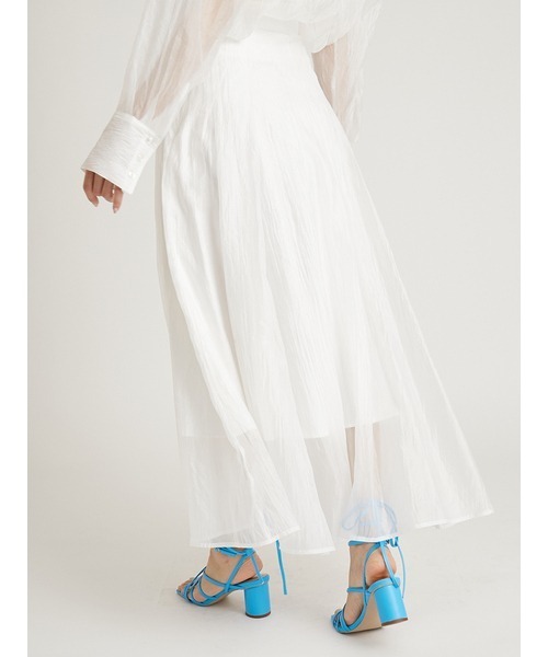 【新品未使用】snidel シアータックフレアスカート 水色 size1 SNIDEL - 【新品未使用】snidel シアータックフレアスカート