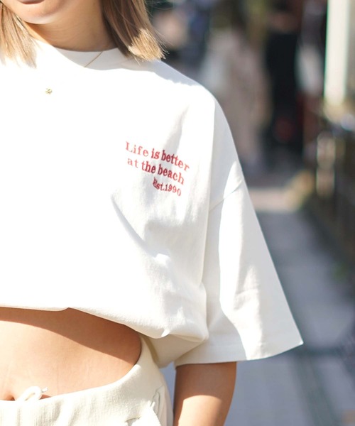 ROXY(ロキシー)の「【ZOZO限定アイテム】LIFE IS BETTER TEE/ロキシー半袖バックプリントTシャツ(Tシャツ/カットソー・レディース・ブラック/グリーン/ナチュラル・FREE)」の15枚目の写真