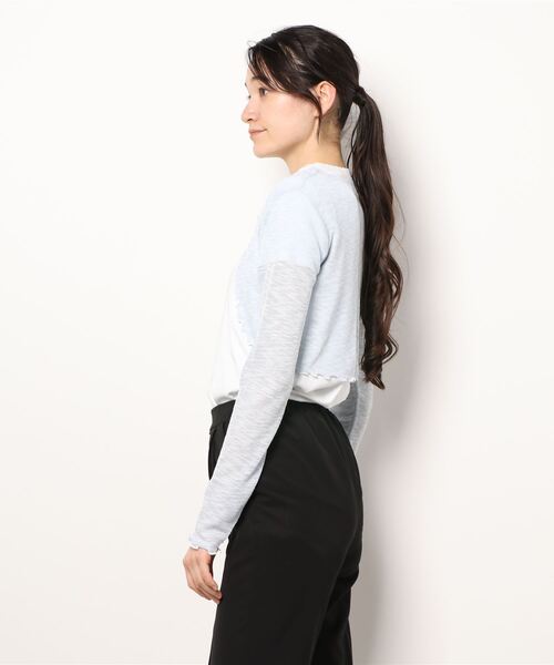 セール】【leune】フリルショートニットカーディガン（カーディガン